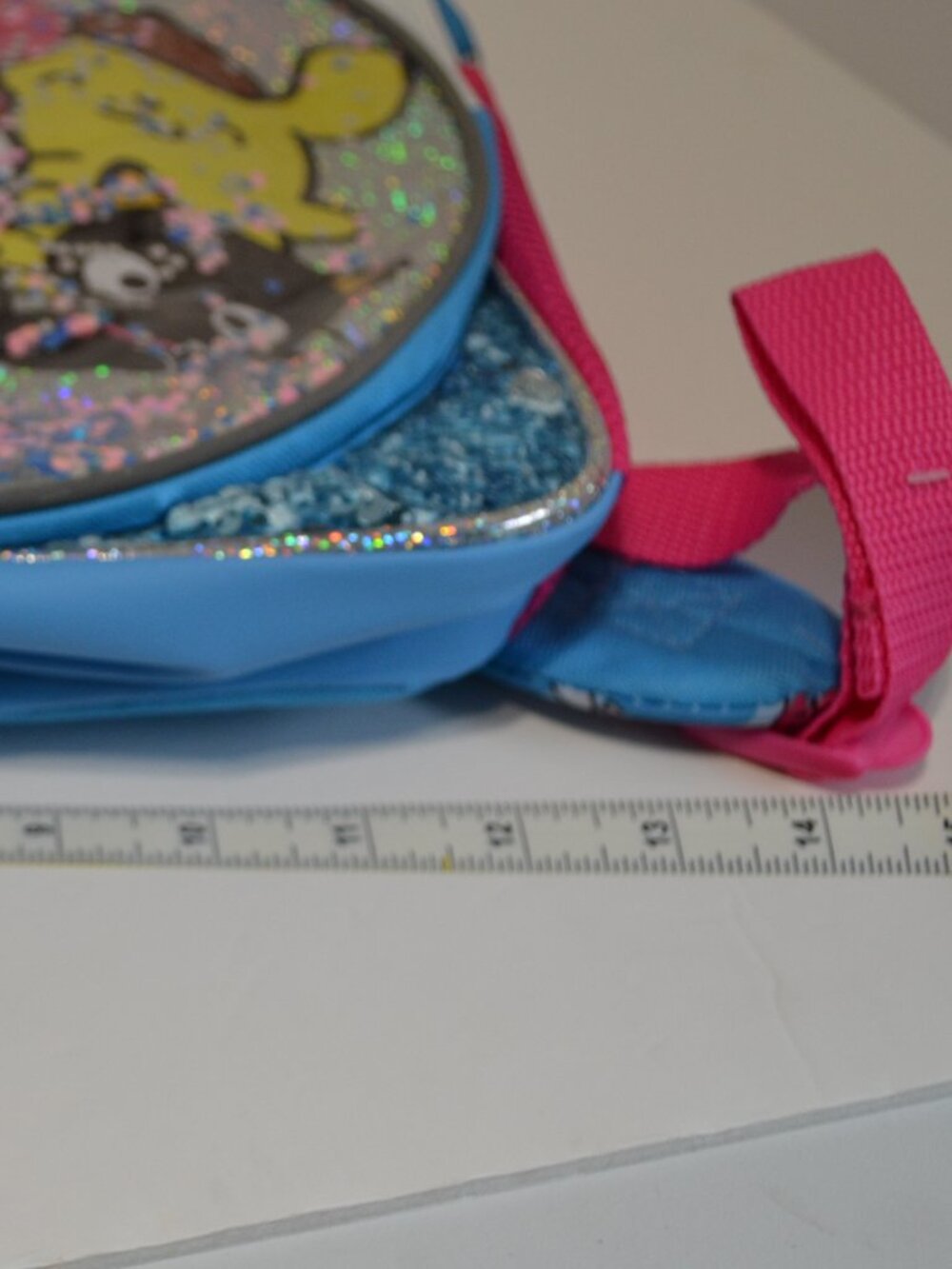 Hello Kitty & Friends Sequin Backpack NWT Sparkle Glitter School Bag Blue Pink - Picture 8 of 9